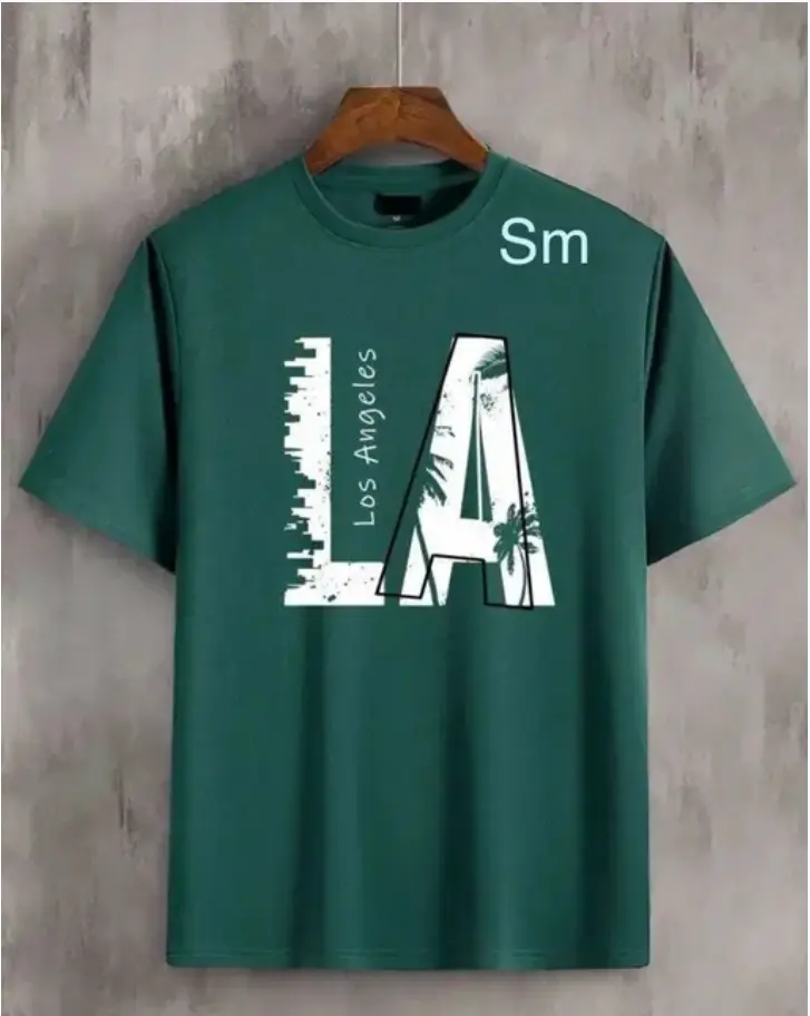 Men's LA Graphic Printed Cotton T-Shirt  | HiDya Menswear